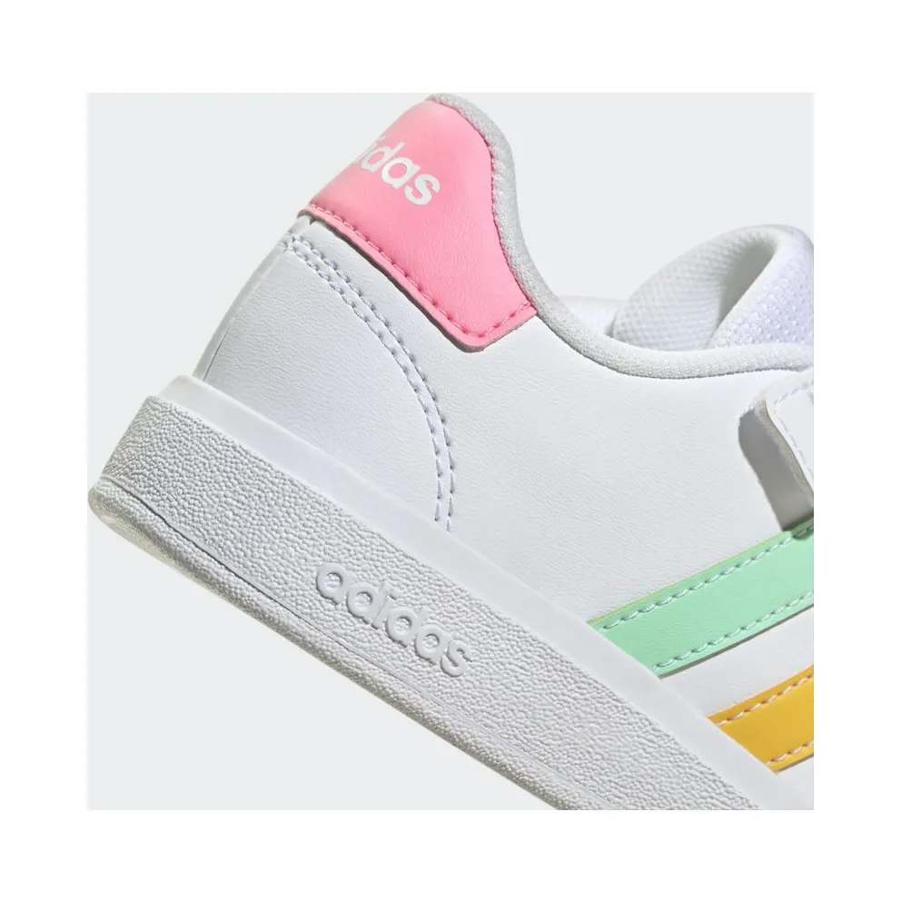 Adidas Grand Court Elastic Lace and Top Strap Cloud White / Pulse Mint / Beam Pink (HP8913)
