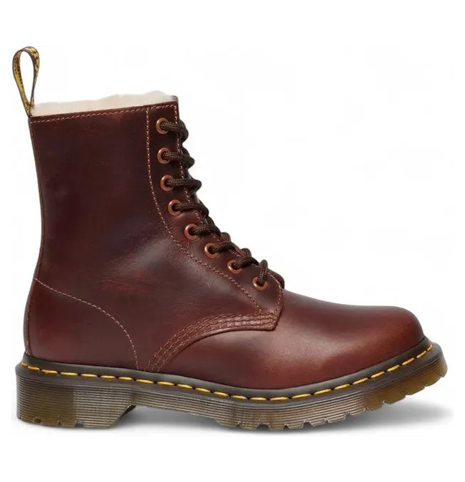 Dr. Martens 1460 Serena Orleans Faux Fur Lined Lace Up Boot Butterscotch (23912243)
