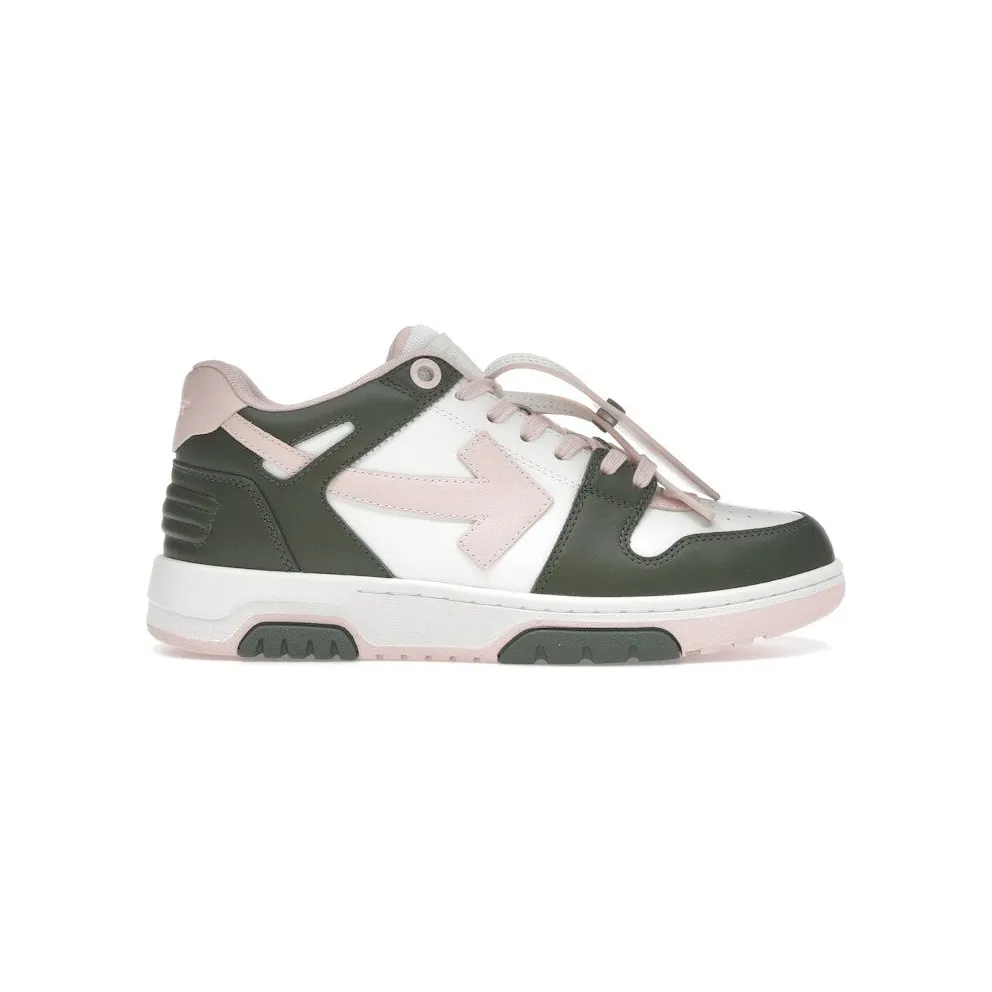 OFF-WHITE Out Of Office OOO Low Tops White Green Pink (OWIA259F24LEA0055631)