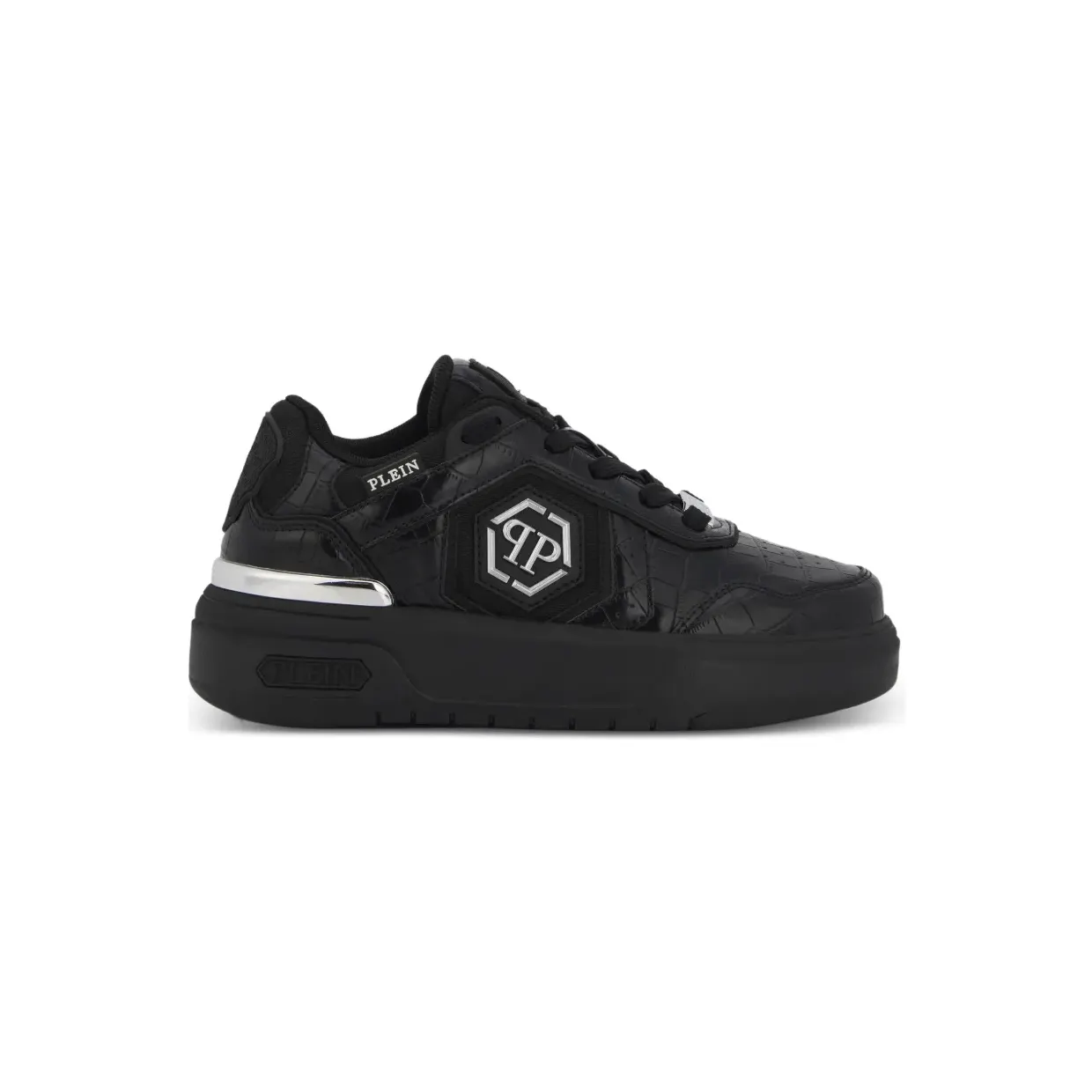 Philipp Plein SK8R sneakers met krokodillen-reliëf – Beige (PAFSUSC0962PTE003N)