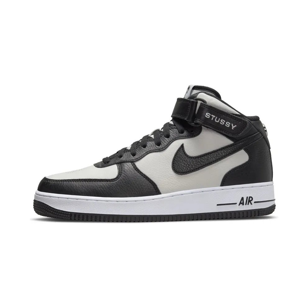 Nike x Stussy Air Force 1 Mid Black White (DJ7840-002)