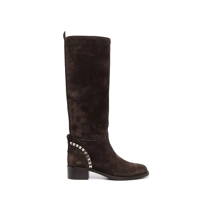 Ferragamo Tawnie Below-The-Knee Boots Brown (01C455750798)
