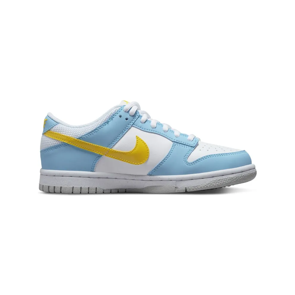 Nike Dunk Low Next Nature Home Simpson (GS) – “Blue Chill / Yellow / Strike-white” (DX3382-400)