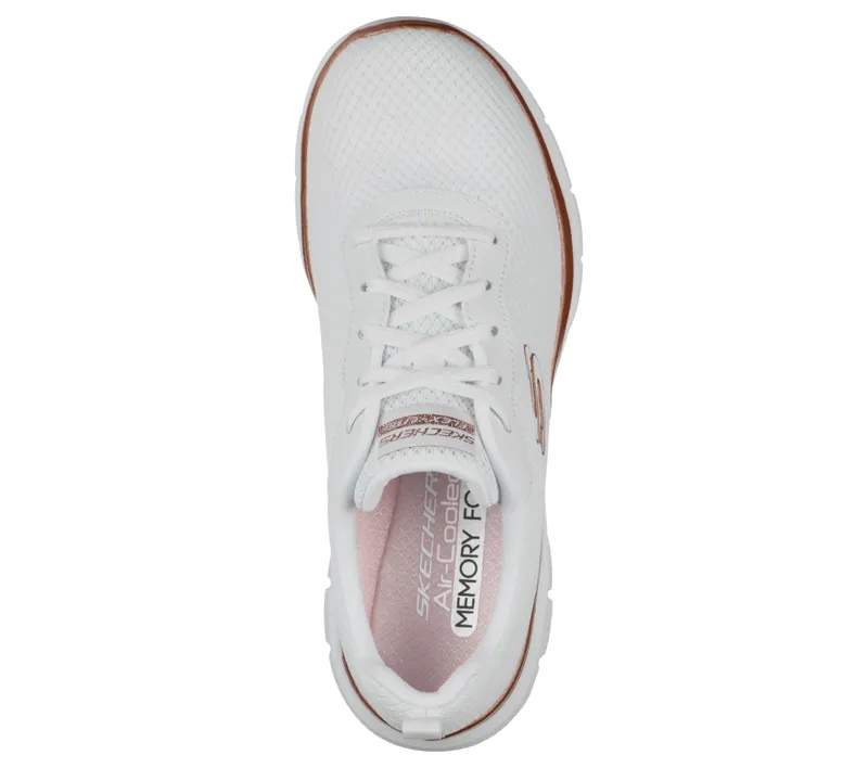 Skechers Flex Appeal 4.0 – Brilliant View – White / Roos Gold (149303 WTRG)
