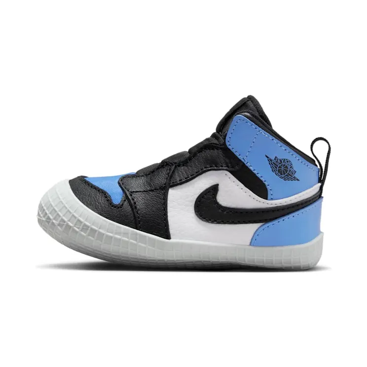 Jordan 1 Crib Bootie UNC Toe “University Blue / White / Black” (AT3745-400)