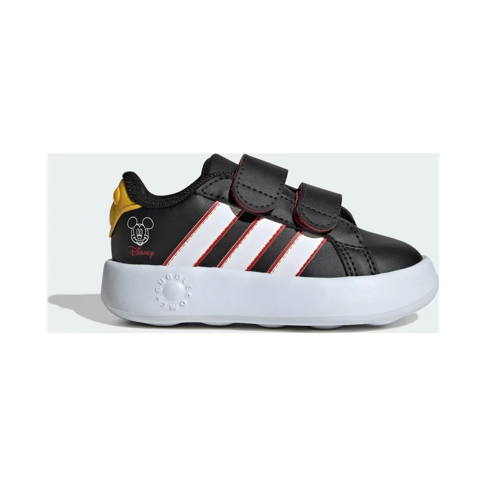 adidas X Disney Mickey Mouse Grand Court Shoes Kids “Core Black / Cloud White / Collegiate Red” (JQ8071)