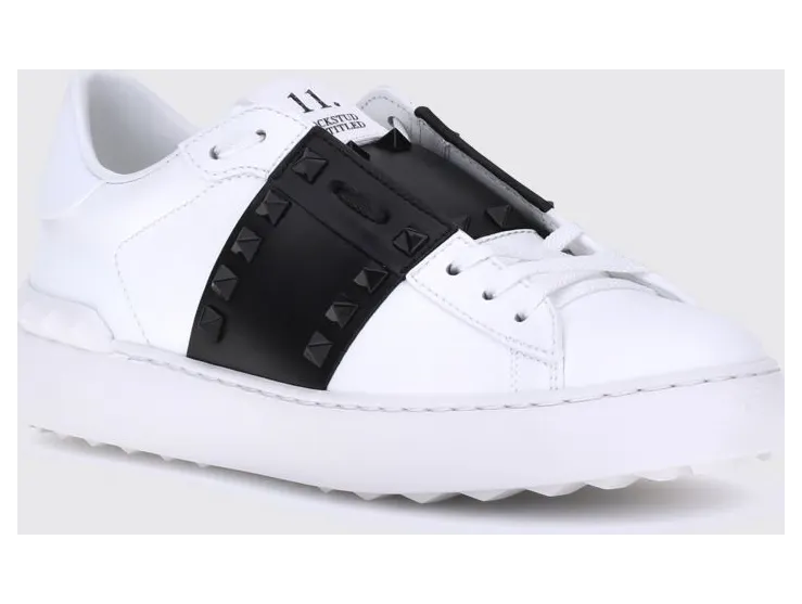 Valentino garavani Rockstud Untitled Sneakers in Smooth Leather with Studs White (S0A01LTUA01)