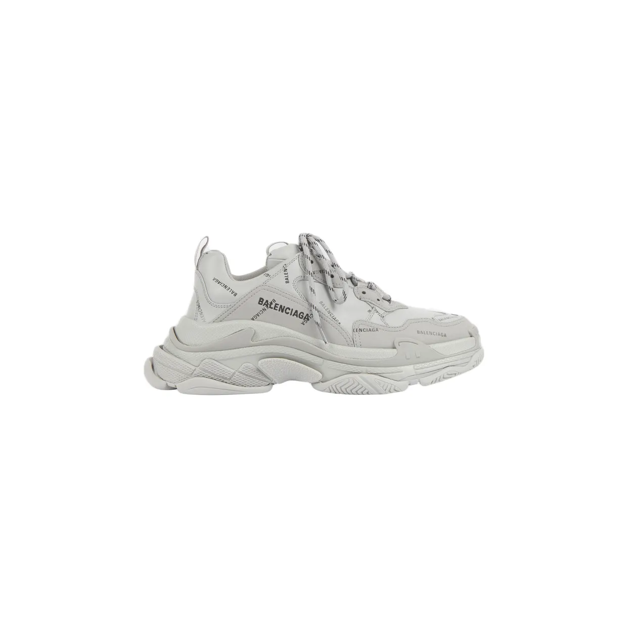 Balenciaga Triple S Allover Logo Gray