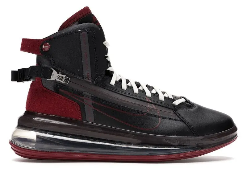 Nike Air Max 720 Strn Black Team Red Black/Team Red-Thunder Grey-Sail (AO2110-004)