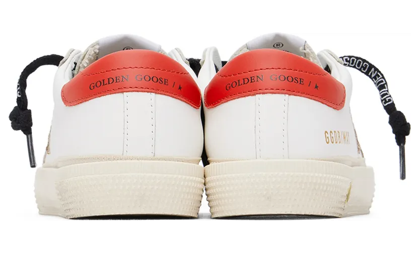 Golden Goose Kids White & Green Camo May Sneakers (GYF00112.F002814.10969) (2)