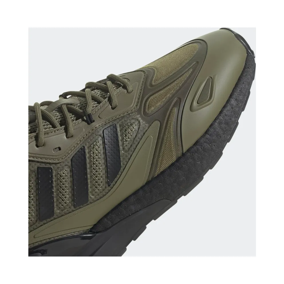Adidas ZX 2K BOOST 2.0 Focus Olive / Core Black / Orange Rush (GW0518)