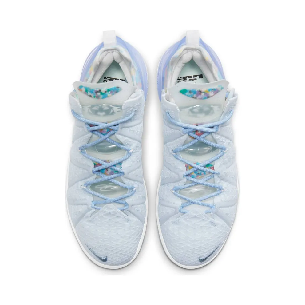 Nike LeBron 18’Play for the Future’Basketball Shoe “Blue Tint / Clear / White” (CW3156-400)