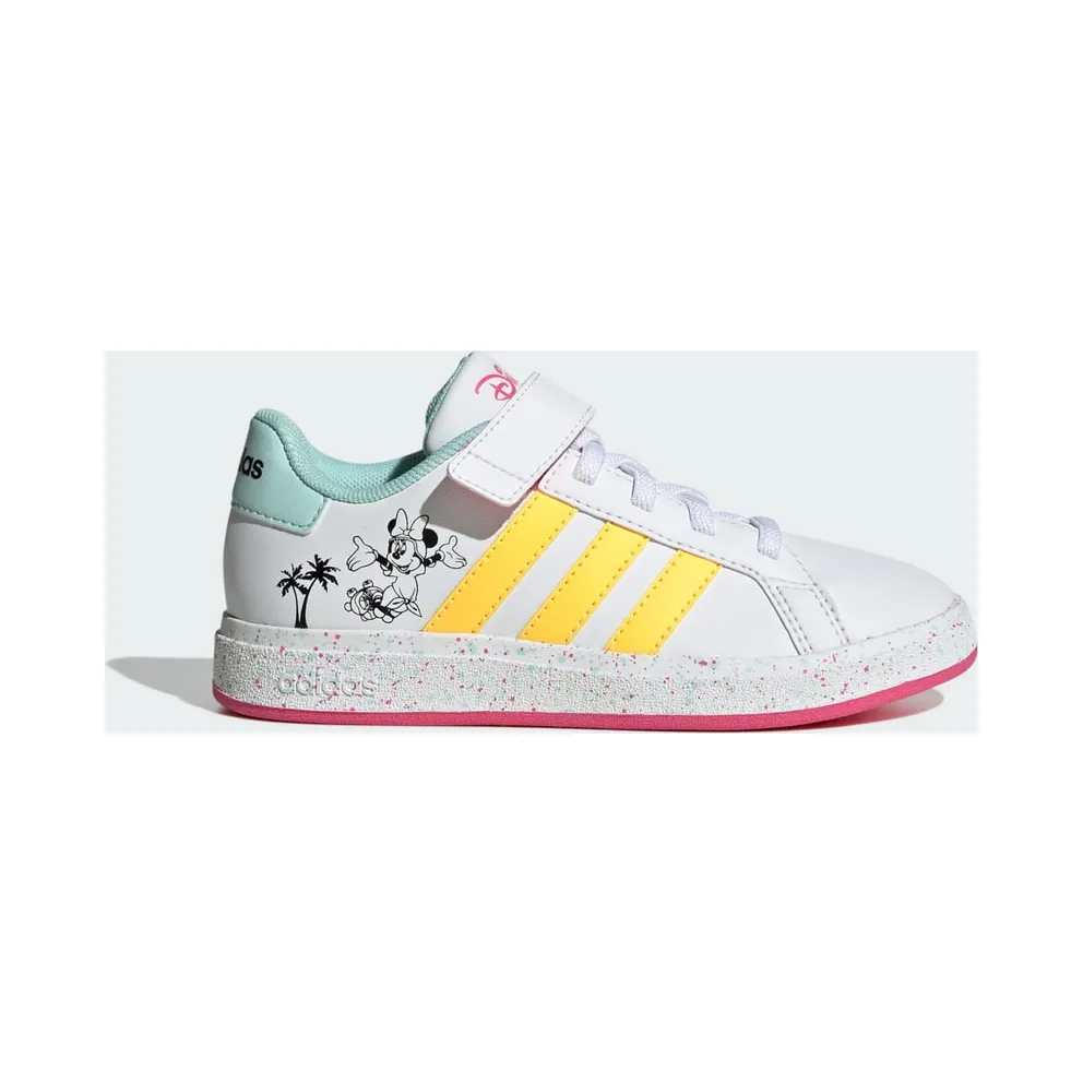adidas Grand Court x Disney Kids Schuh Cloud White / Spark / Pulse Magenta (IF0926)