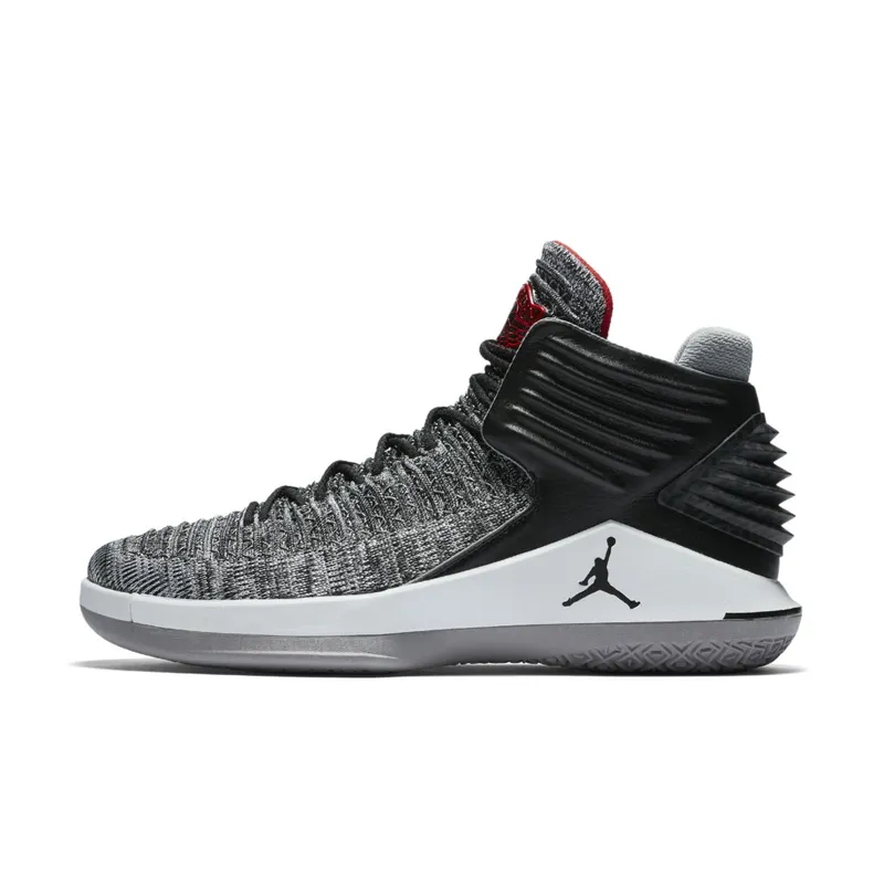Jordan XXXII Black Cement Black/University Red-White-Wolf Grey (AA1253-002)