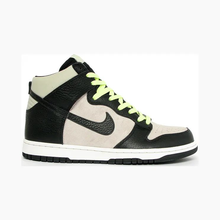 Nike Dunk High Light Bone Black Light Liquid Lime