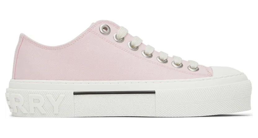 Burberry Pink Organic Cotton Low-Top Sneakers (8050685)