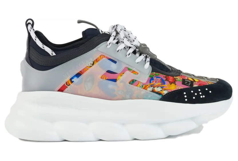 Versace Chain Reaction Print Black