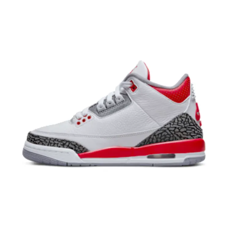 Air Jordan 3 Retro GS Fire Red 2022 “White / Black / Cement Grey / Fire Red” (DM0967-160)