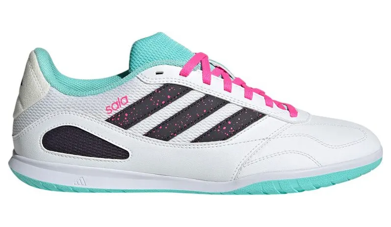 adidas Super Sala Competition 3 Indoor Cloud White Aurora Black Flash Aqua (JR5397)