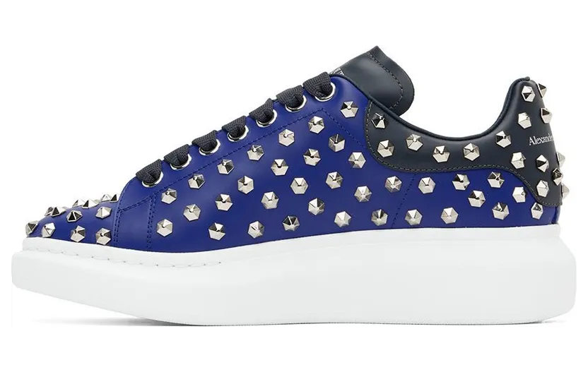Alexander McQueen Blue Oversized Larry 4597 ELEC.BLUE/ANTH. (711142WHTQQ) (3)