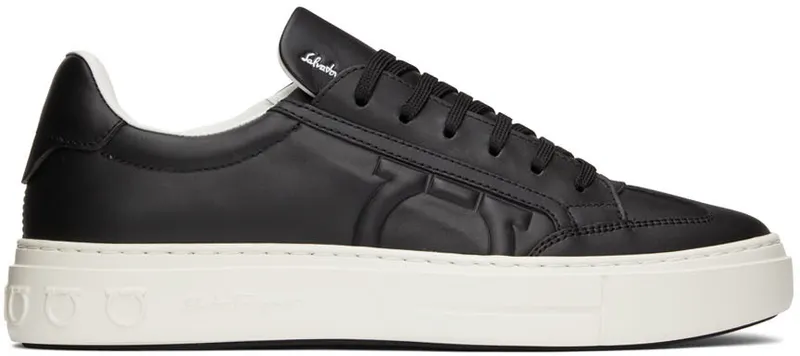 Salvatore Ferragamo Black Gancini Sneaker (697633 02B227010)