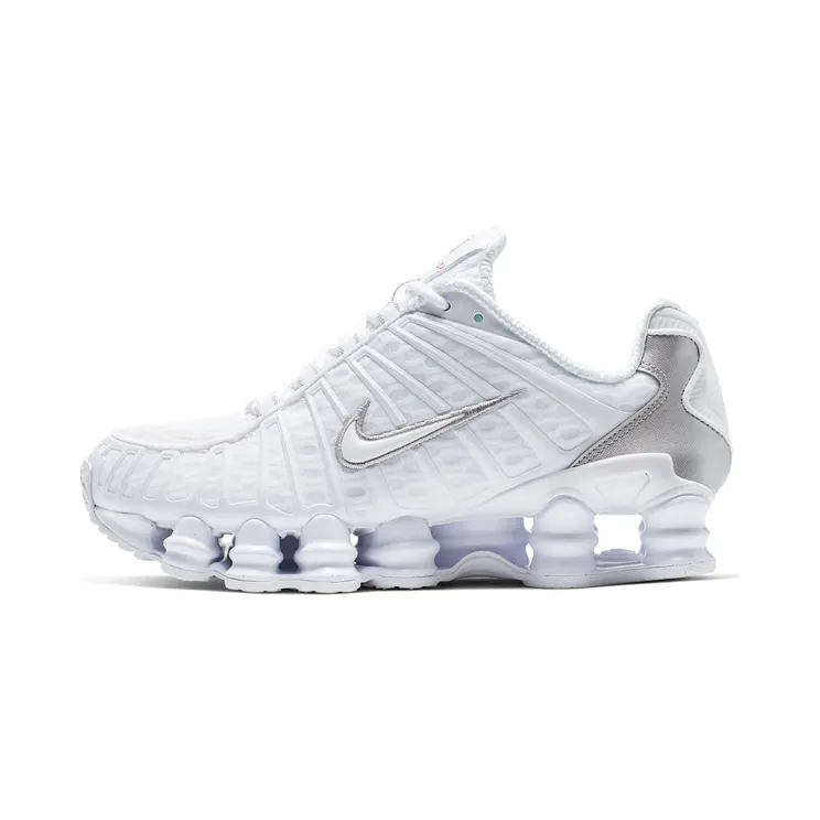 Nike Shox TL White Metallic Silver (W) “White / Metallic Silver / Max Orange” (AR3566-100)