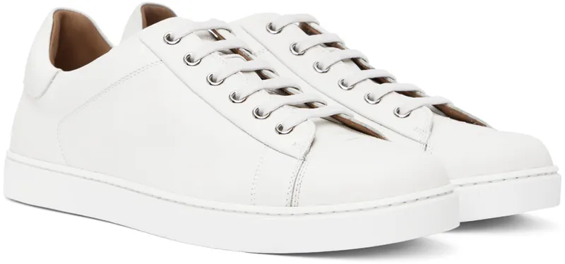 Gianvito Rossi White Leather Low-Top (S26340-M1WHT-CLN)