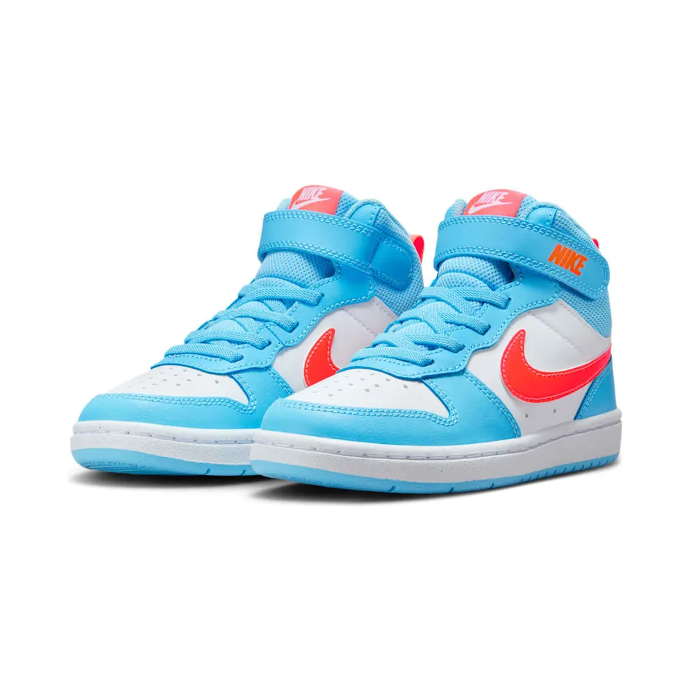 Nike Court Borough Mid 2 Aquarius Blue White Total Orange (HF4792-407)