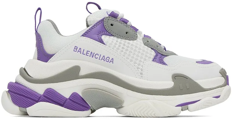 Balenciaga White Triple S 9551 Purple/Bal Gr/W (524039 W2FW5)