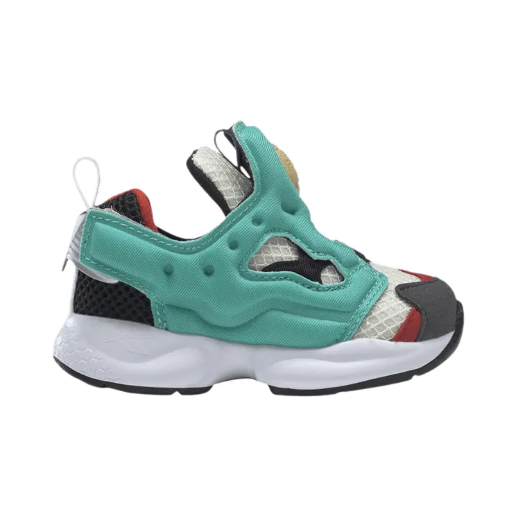 Reebok Versa Pump Fury Minions Vicious 6 (TD) Silver Metallic/Aqua Faze-Power Red (Other Brands Reebok)