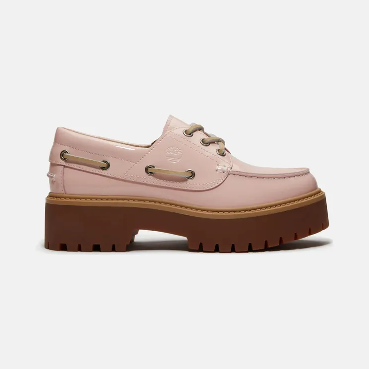Timberland Stone Street Platform Boat Shoe Light Pink Patent Leather (TB0A2GVF-A5H)