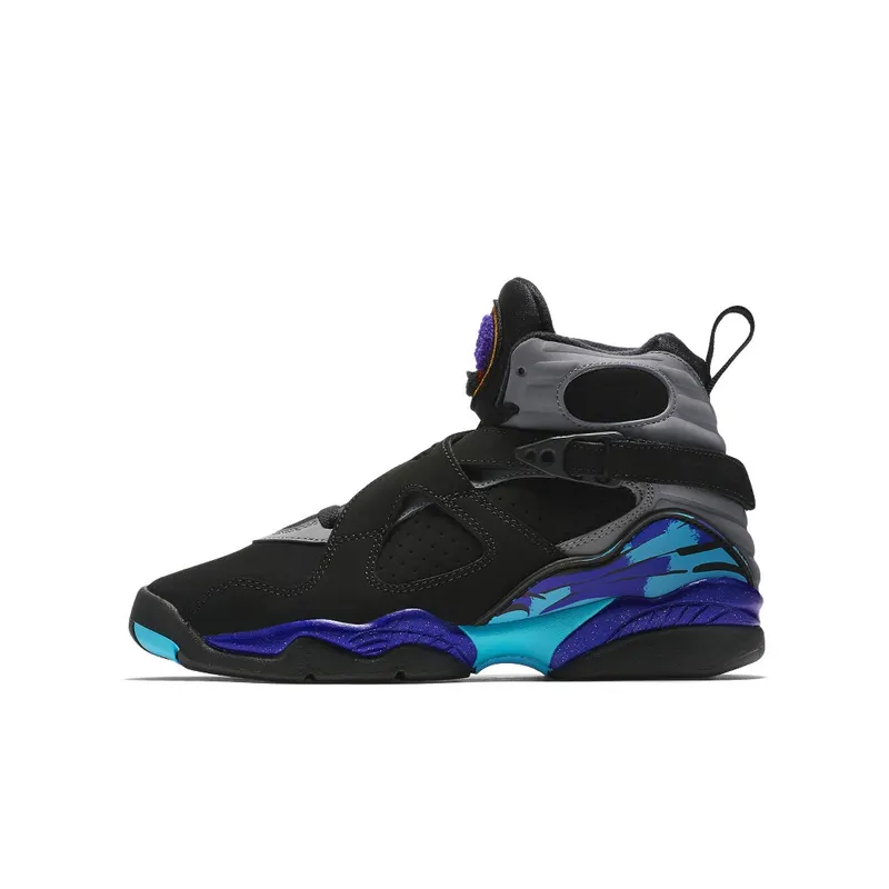 Jordan 8 Retro Aqua 2015 (GS) Black/Bright Concord-Aqua Tone (305368-025)
