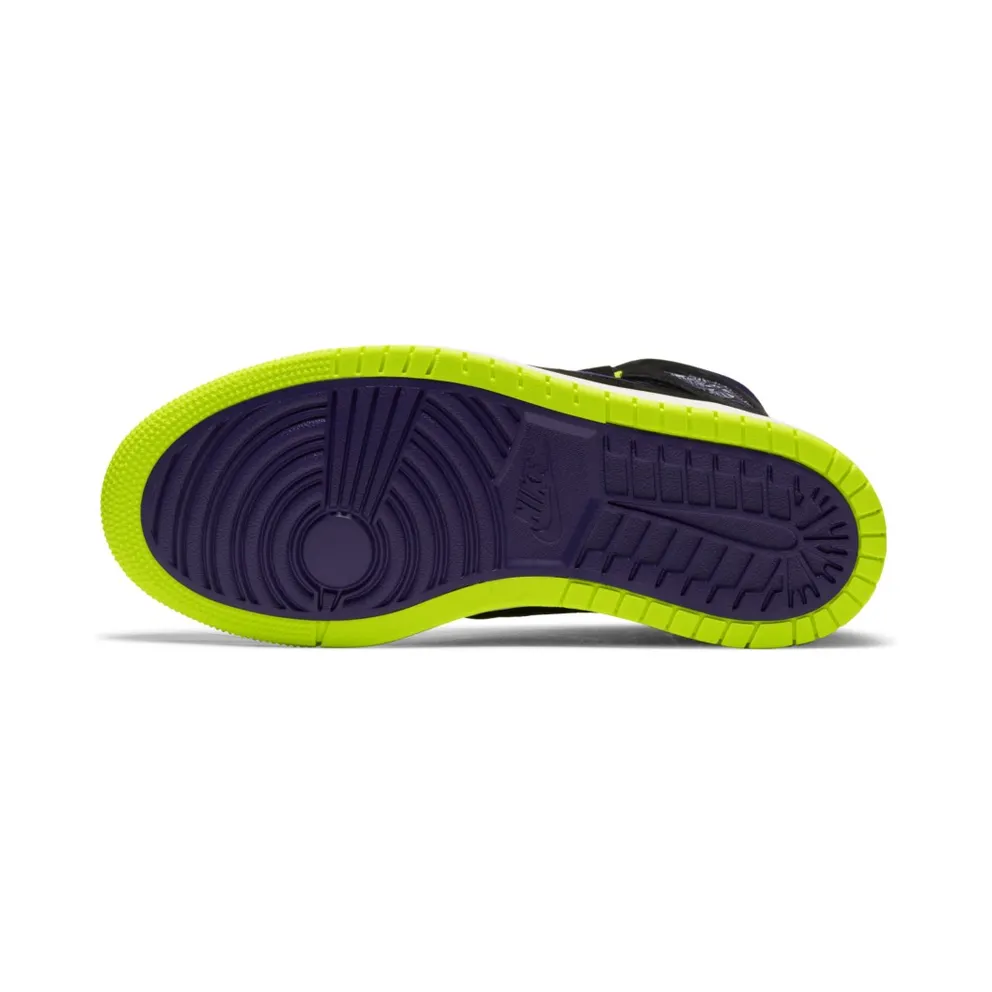 Jordan 1 High Zoom Air CMFT Black Court Purple Lemon Venom (W) Black/Court Purple-Lemon Venom-Sail (CT0979-001)