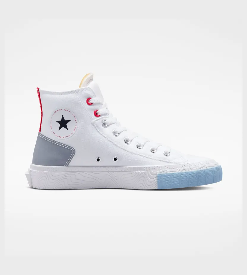 Converse Chuck Taylor Alt Star Reflective Shine Wit/rood/lt Armory Blue