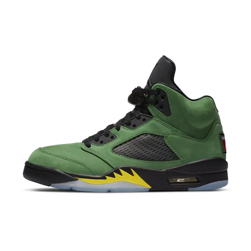 Jordan 5 Retro SE Oregon Apple Green/Black-Yellow Strike-Black (CK6631-307)