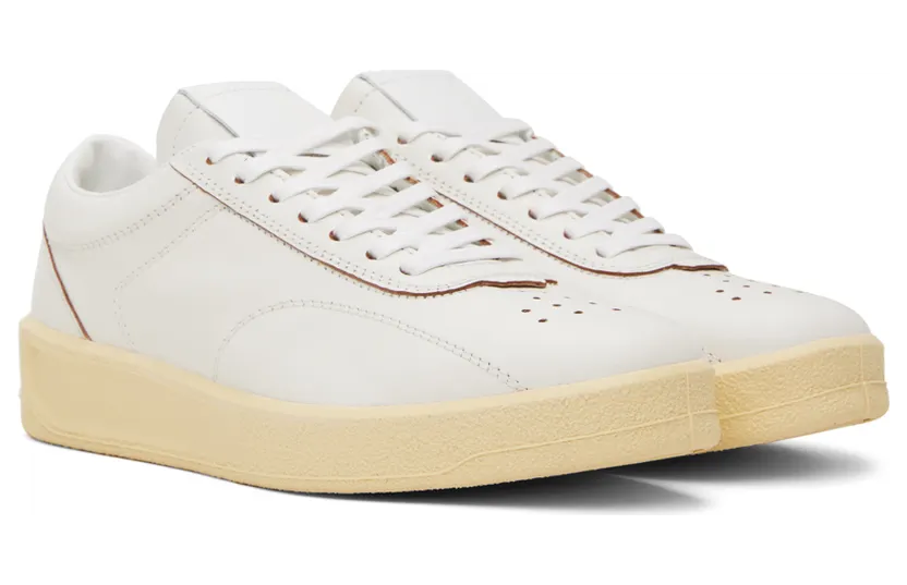 Jil Sander White Lace-Up Sneakers (J32WS0014_P2644) (4)