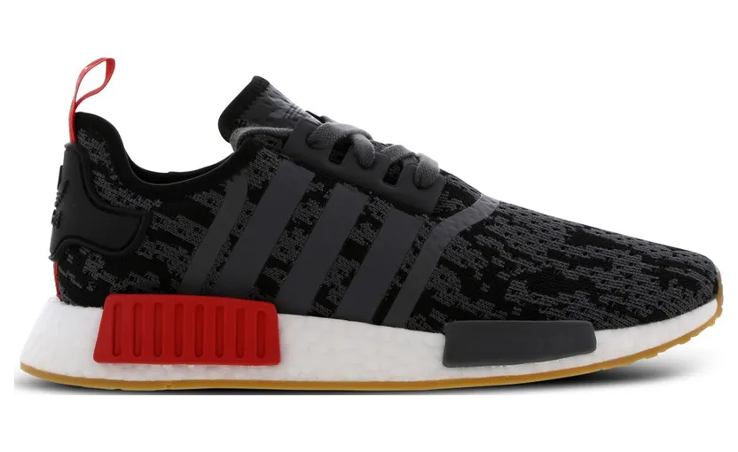 adidas NMD R1 Black Grey Red Gum (Foot Locker Exclusive)