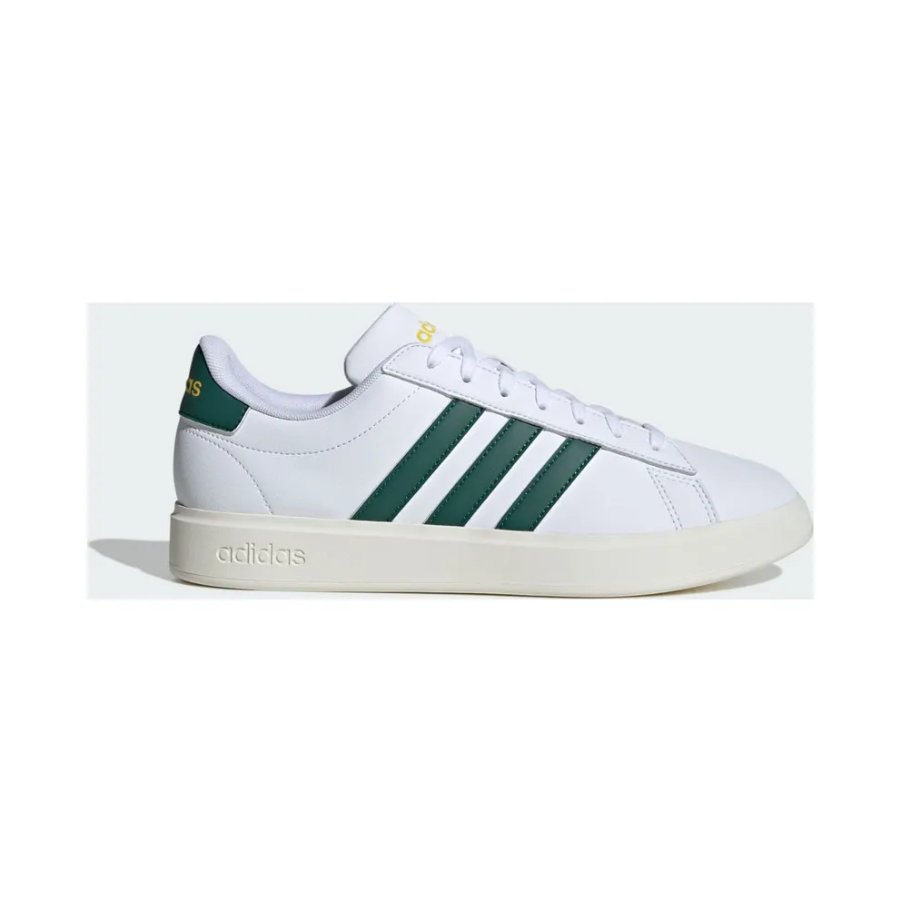 Adidas Grand Court Cloudfoam Comfort Cloud White / Collegiate Green / Utility Yellow (ID1171)