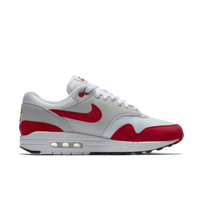 Nike Air Max 1 Anniversary Red (2017) White/University Red-Neutral Grey-Black (908375-100)