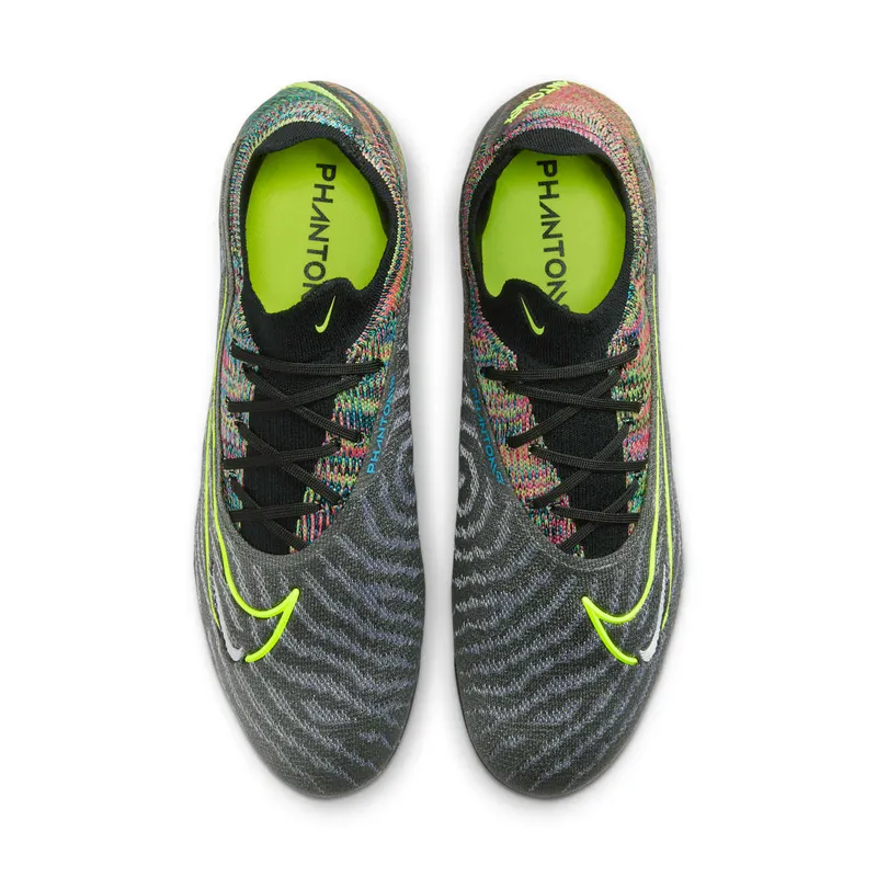 Nike Gripknit Phantom GX Elite Fusion FG Black White Blue Glow Volt (DV6971-071)