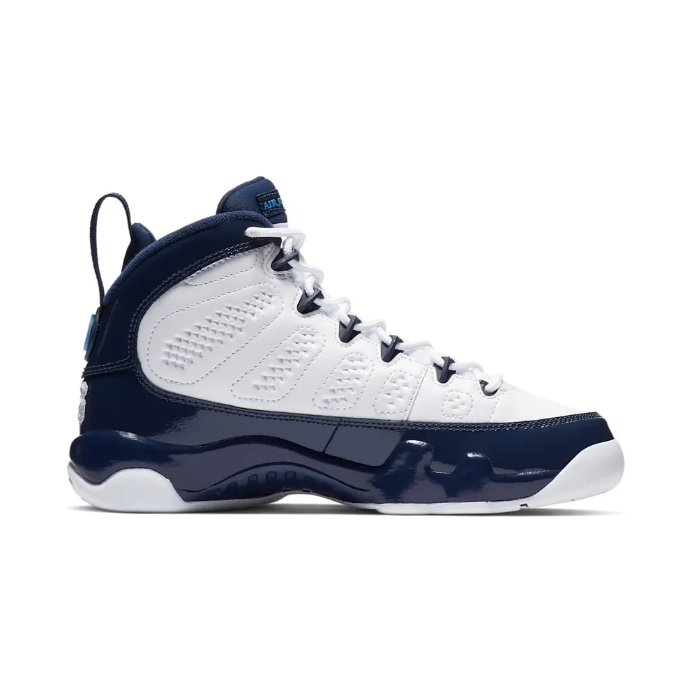 Jordan 9 Retro Pearl Blue (GS) White/University Blue-Midnight Navy (302359-145)