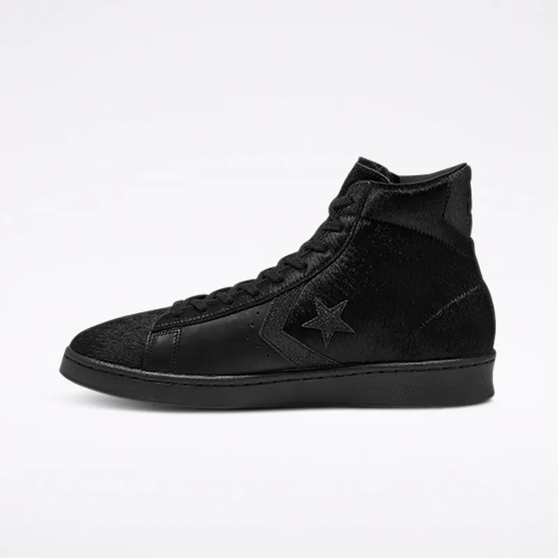 Converse Pro Leather ‘Black Pony Hair’ Black/Black/Black (165751C)