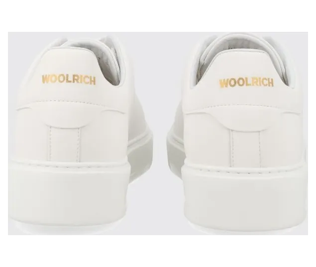 Woolrich Low-Top Sneakers in Smooth Leather with Padded Ankle and Rear Logo White (WFM261001A00A0) (2)