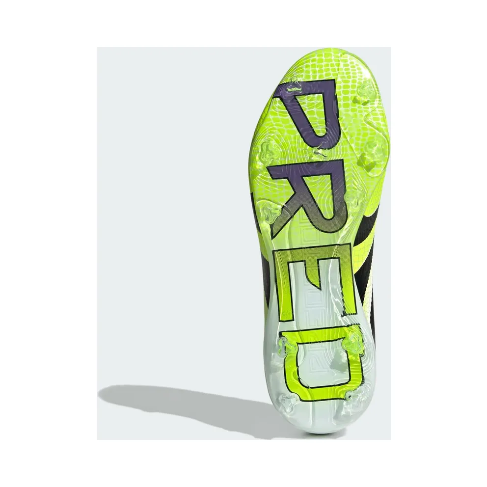 adidas Predator Elite Laceless Firm Ground Boots Kids “Cloud White / Core Black / Lucid Lemon” (JP9912)