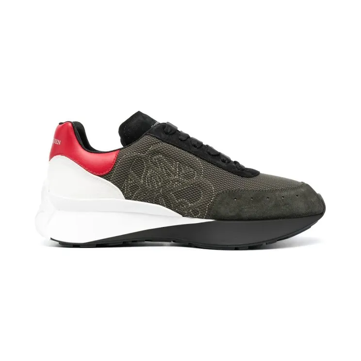 Alexander McQueen Sprint Runner Khaki Multicolour (757719W4WM23196)