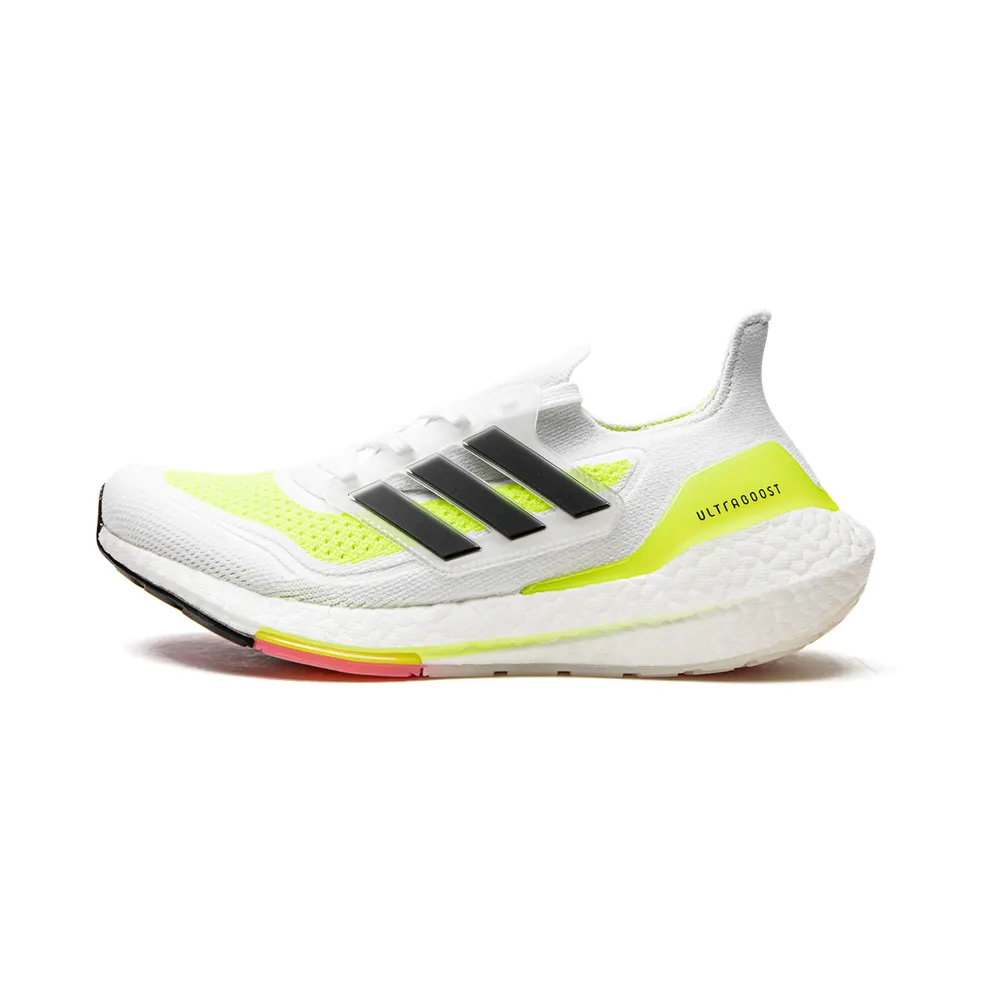 adidas Ultraboost 21 Laufschuh Cloud White / Core Black / Solar Yellow (FY0401)