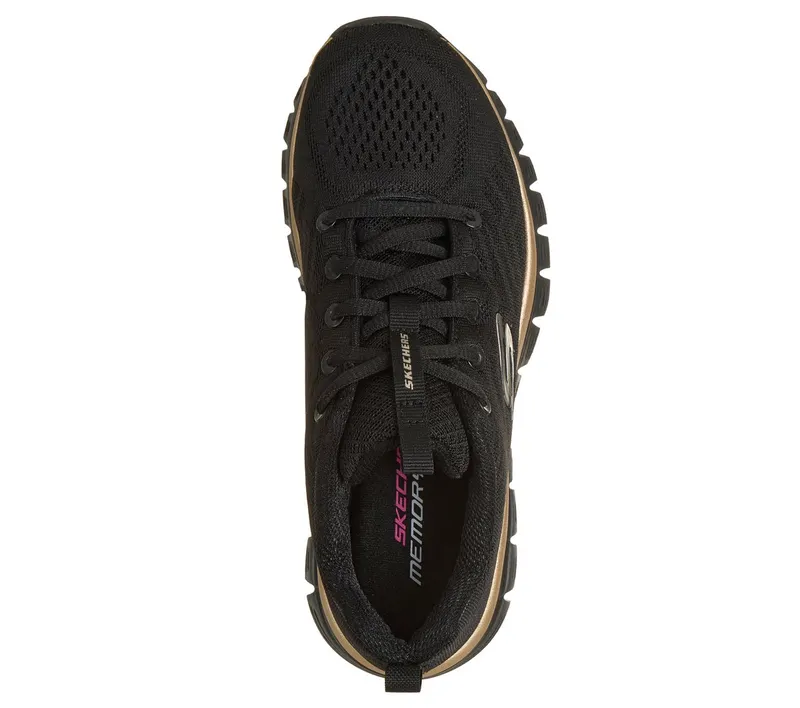 Skechers Graceful – Get Connected Sneaker Black/Roos Gold