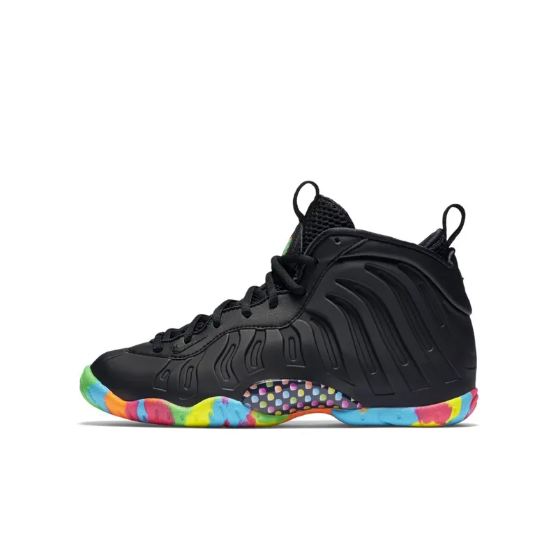 Nike Air Foamposite One Black Fruity Pebbles (GS) Black/Black-Multi-Color (846077-001)