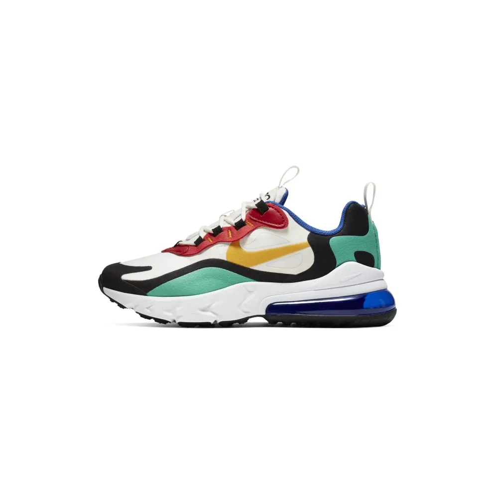 Nike Air Max 270 React Phantom Multi-Color (GS) Phantom/University Gold-University Red-Black-Kinetic Green-Hyper Royal (BQ0103-001)
