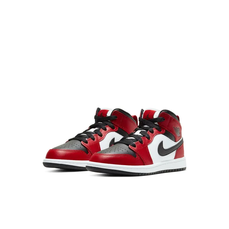 Jordan 1 Mid Chicago Toe (PS) Black/Gym Red-Black (640734-069)